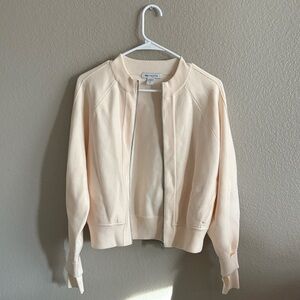 Athleta Cream Bomber Jacket
